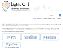 Tablet Screenshot of lightsonlearningsolutions.com